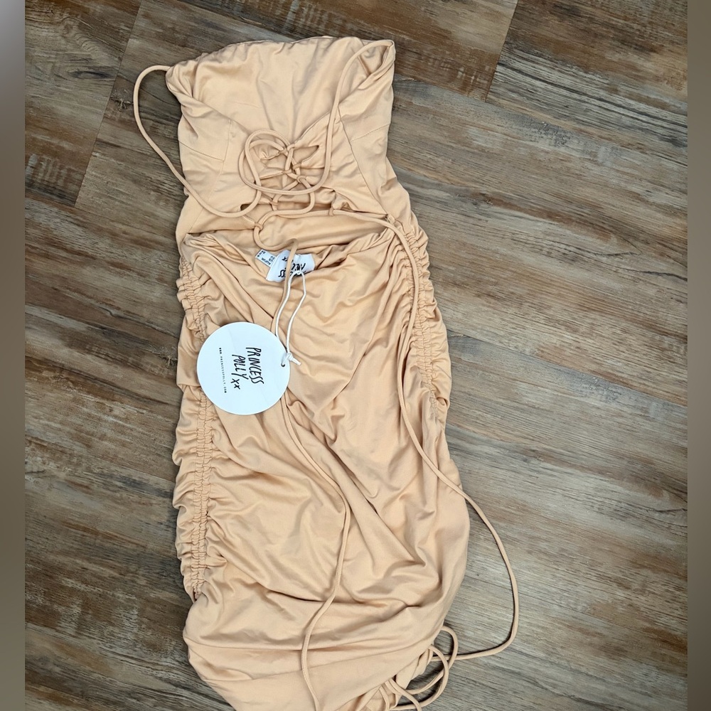 Princess Polly Maeve mini dress beige